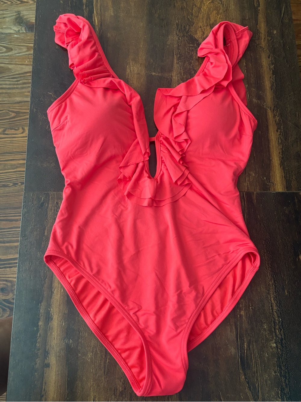 Michael Kors Women’s Ruffle One-Piece Swimsuit - Coral Pink